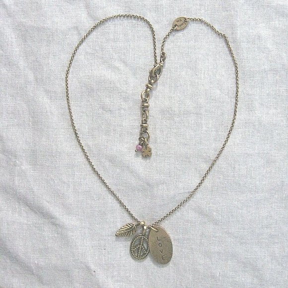 Lucky Brand Jewelry - Lucky Brand Peace & Love Necklace